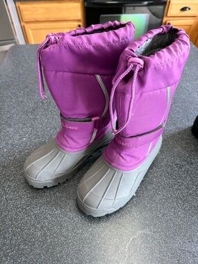 L.L. Bean Purple and Gray Insulated Winter Boots
